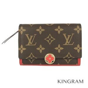 Louis Vuitton Monogram Flore Compact Fuchsia Pink Wallet